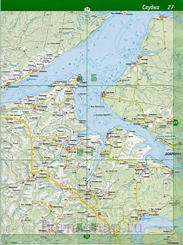 Добрянский район - подробная карта. Крупномасштабная карта Добрянскогорайона, Пермский край